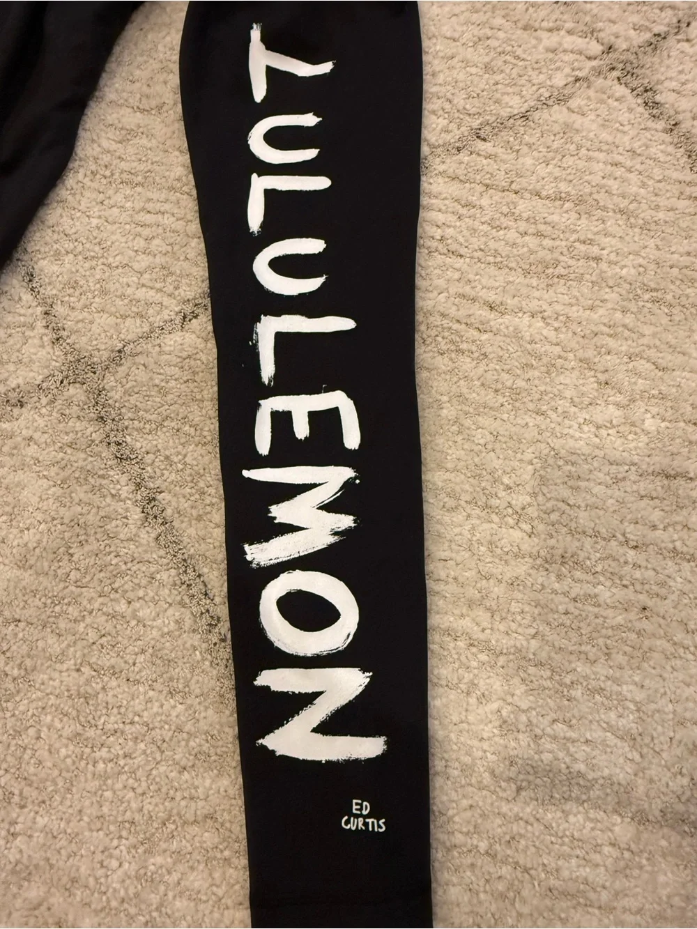 Lululemon Black Align High Waisted Leggings With “Lululemon” on Side Pant Size 4